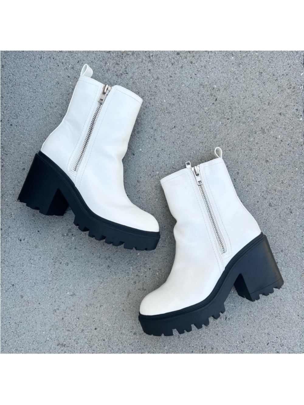 UO White‎ Ankle Zip Boot